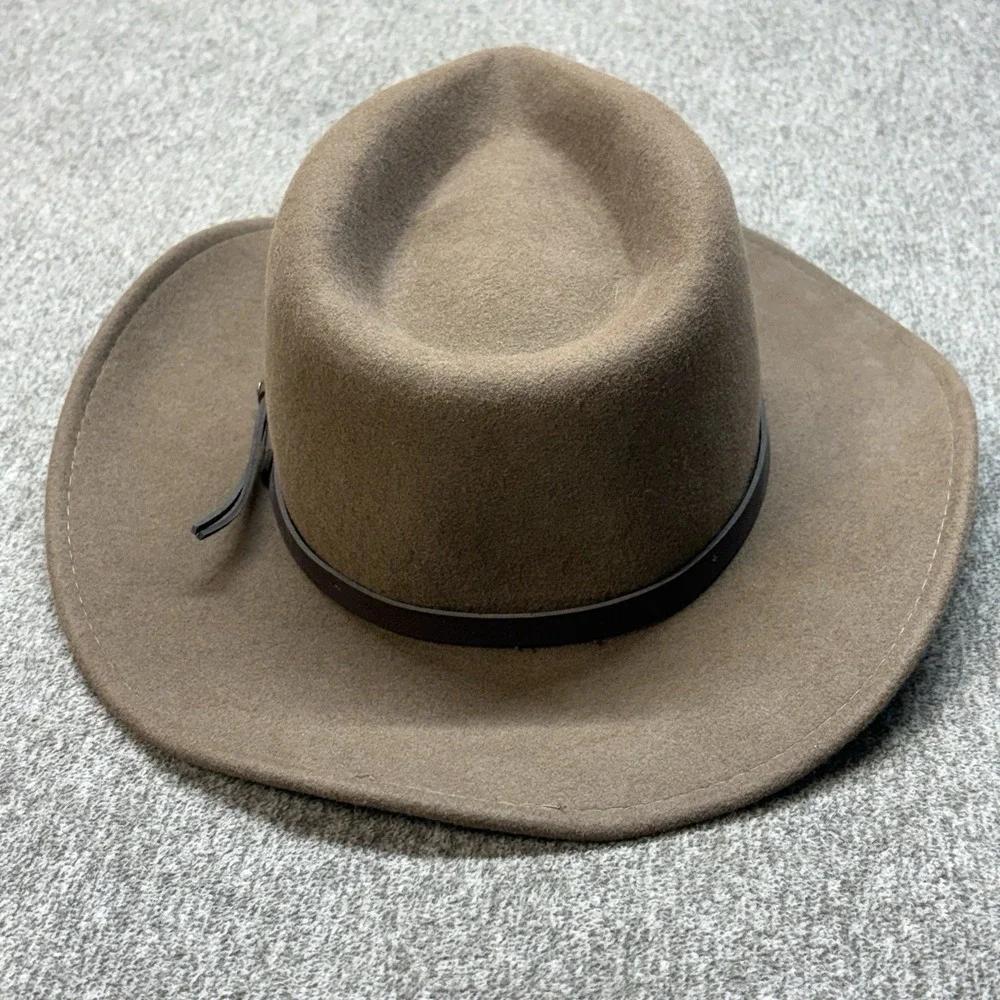 Vintage Dorfman Pacific DPC Wool Felt Western Aussie Outback Hat Mens S/M‎ Brown